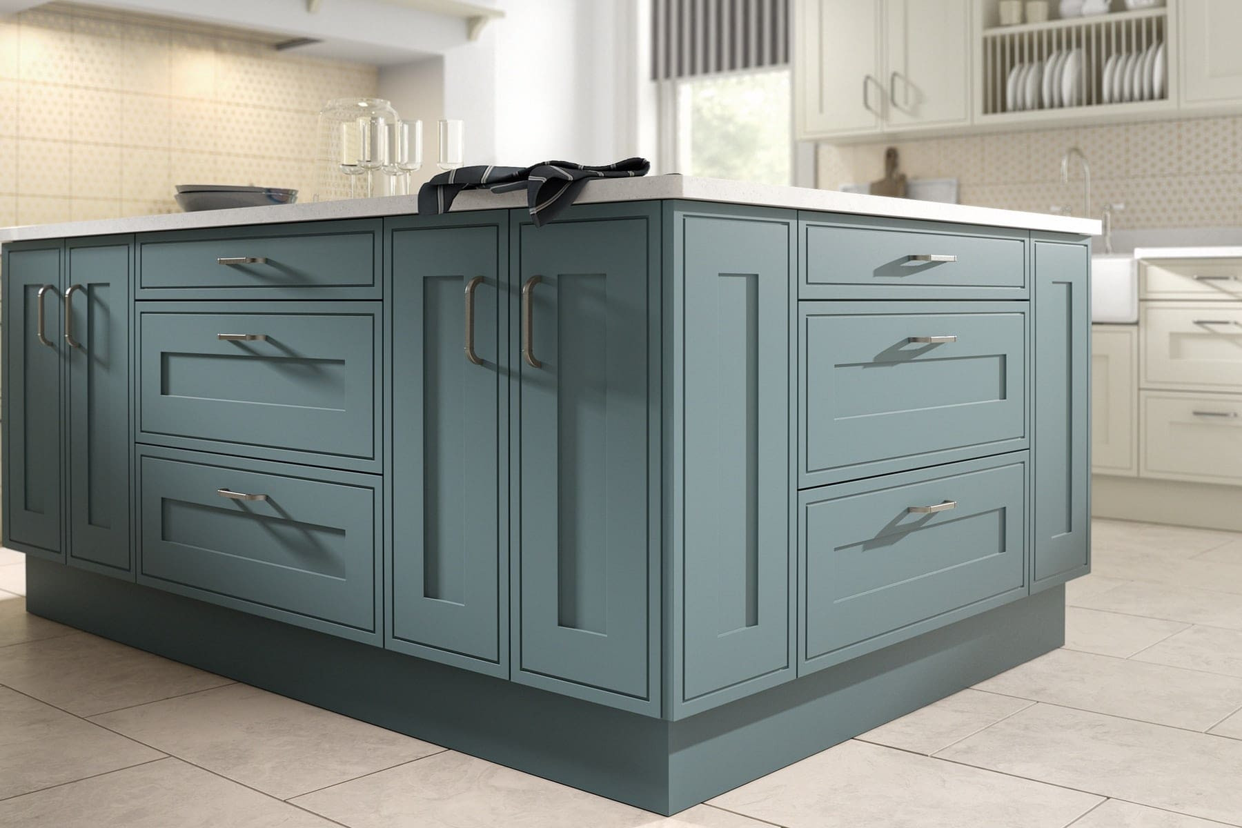 Edwardian Painted Steel Blue