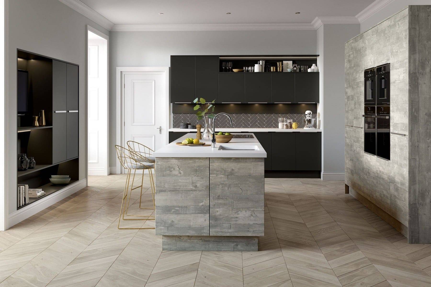 Inset Linear Atrium Grey Chic Graphite | Lead Wolf, Gotham