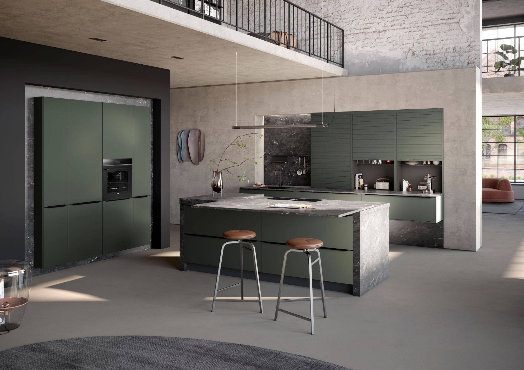 Polymer Glass Av5015 Olivgrun Metallic Online M2 1 | Culina Kitchens, Wimbledon