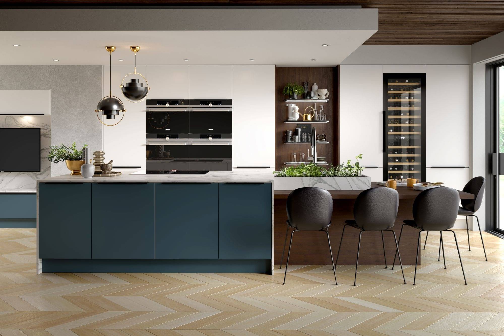 Super Matt Marine And Quartz | Culina Kitchens, Wimbledon