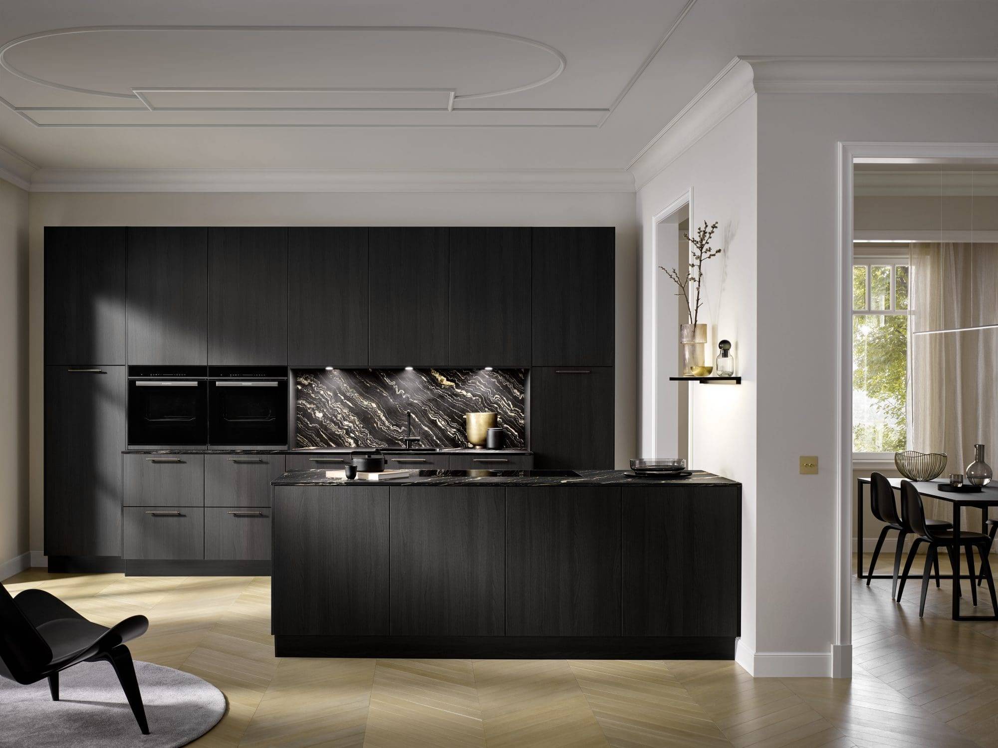 Av 2040 Feineiche Schwarz M Frontal.1 1 | Culina Kitchens, Wimbledon