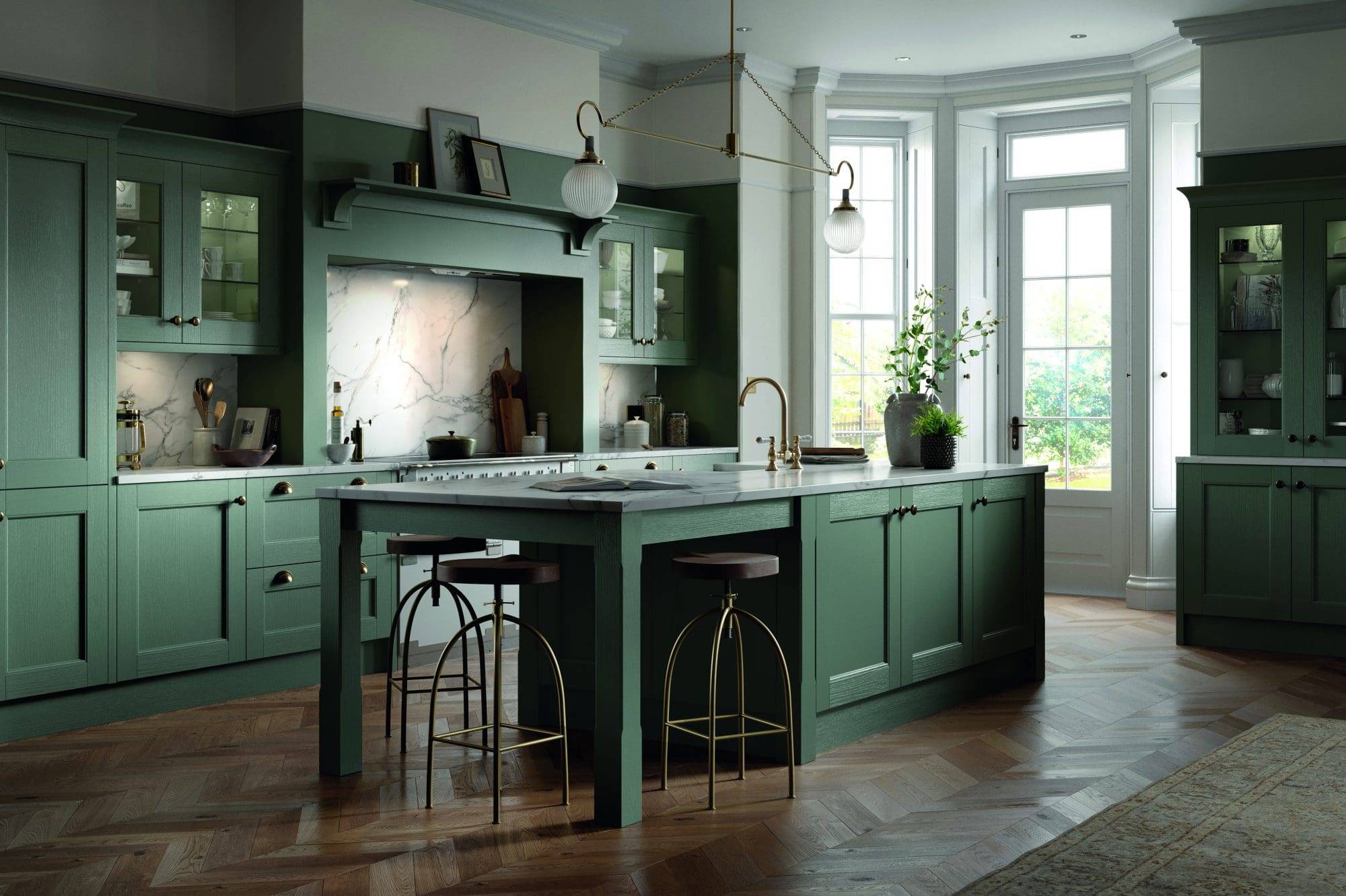 Pic 1 Manor House Botanical Green 2 | Culina Kitchens, Wimbledon