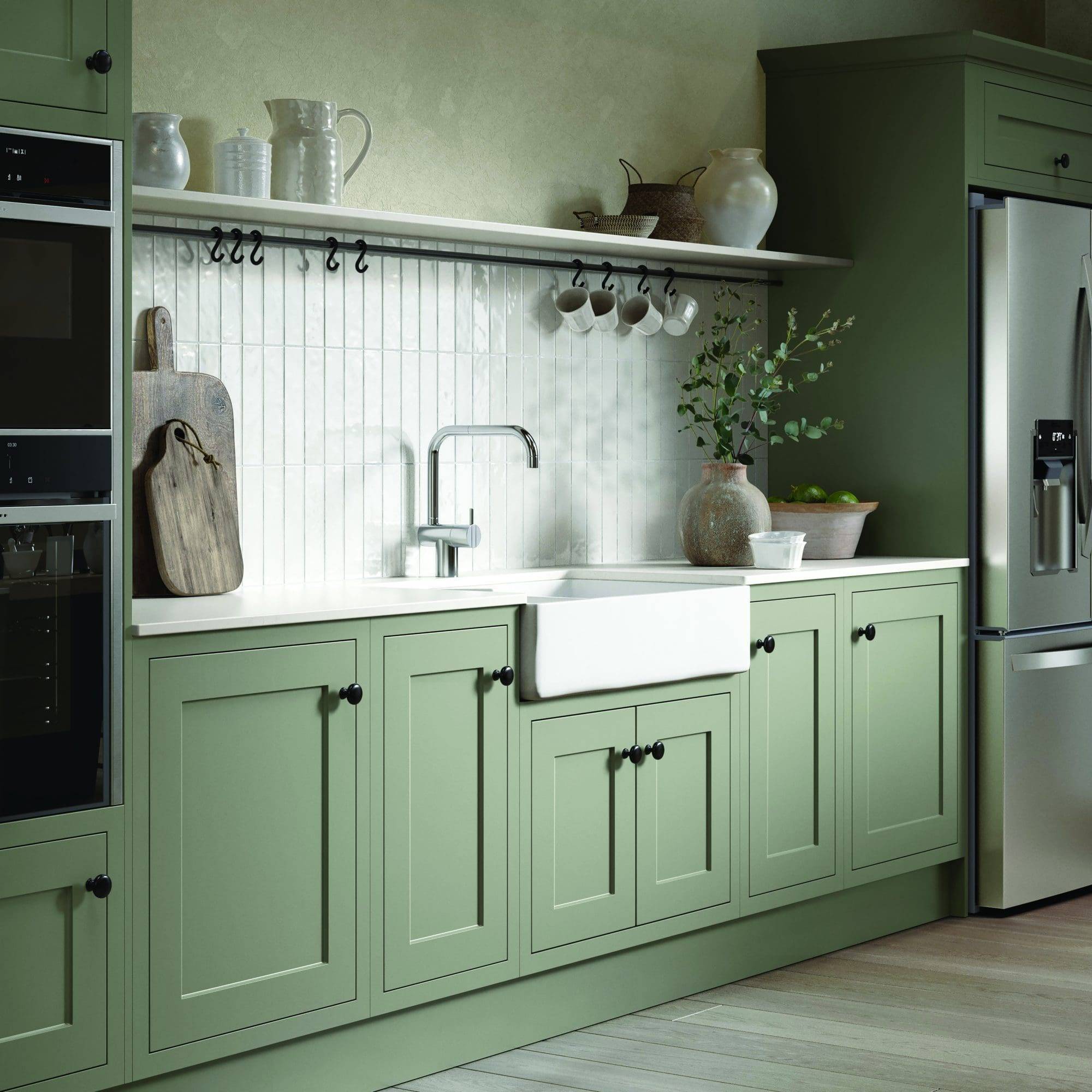 Pic 1Harmony Sage Grey Sink Run Cameo | Culina Kitchens, Wimbledon