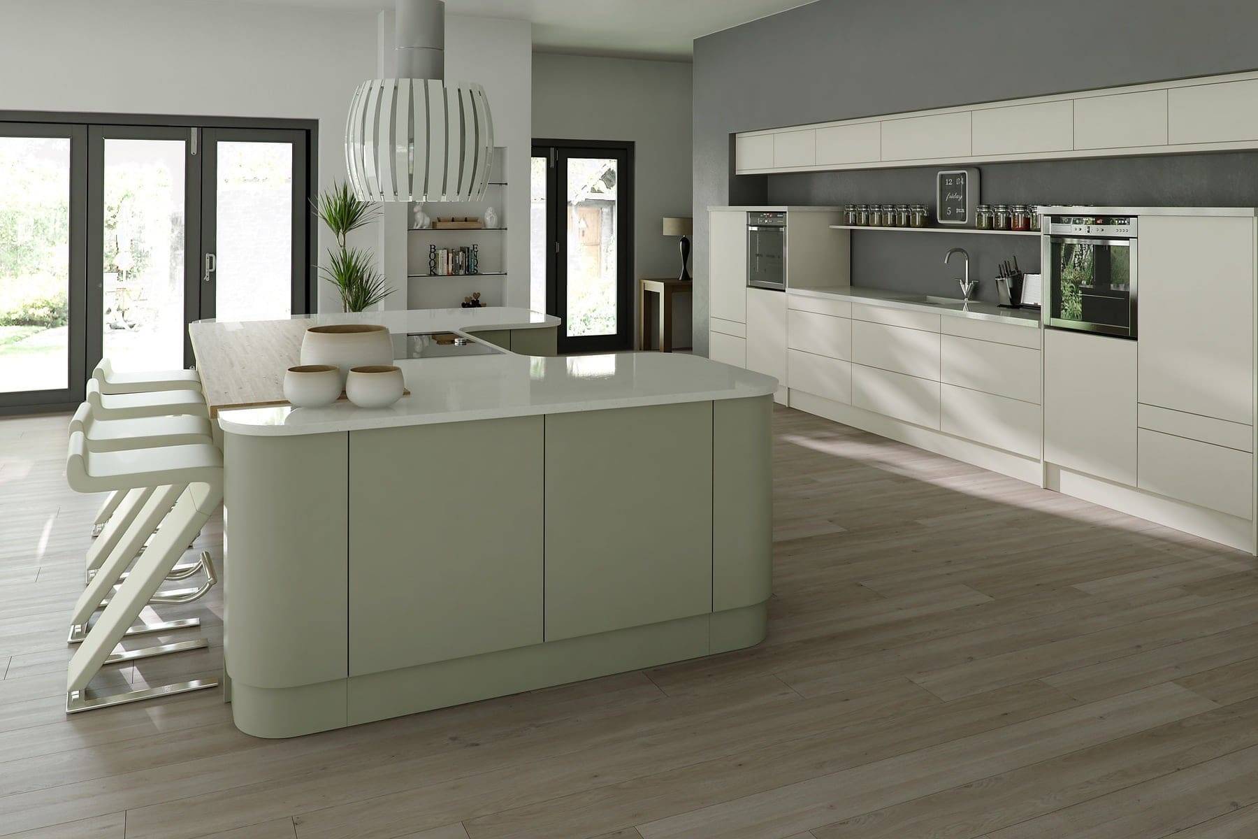 Linear Painted Ivory Sage Grey | Lead Wolf, Gotham